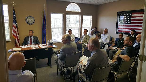 Western Manufacturing Alliance members met with Lt. Gov. Mark Hutchison on Thursday at the NNDA offices in Carson City.