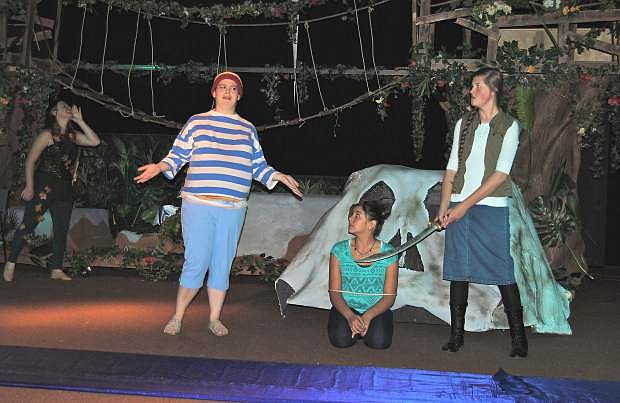 Silver State Performing Arts students rehears scenes from &quot;Peter Pan.&quot; Shows are this weekend and next.