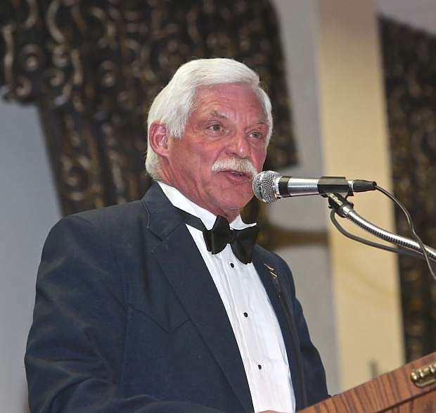 John Tyson serves as Master of Ceremonies Thursday night at the NNDA Pioneer Awards at the Carson Nugget.