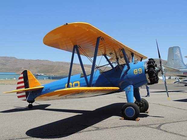 The Stearman biplane was used as a military trainer throughout World War II. The plane along with others are on display today at the Carson City Airport from 8 a.m. to 4 p.m. The Cactus Air Force, LLC in conjunction with the airport are hosting the event to commemorate the 70th anniversary of D-Day.