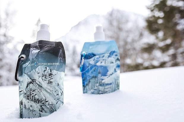 Squaw Valley &#124; Alpine Meadows is discontinuing the sale of single-use plastic water bottles and will instead sell reusable water bottles, as seen.