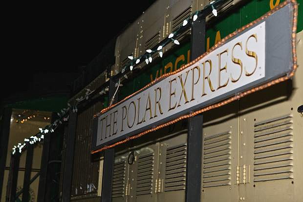 The Polar Express sits in the Carson City Depot on Eastgate Siding Road awaiting its next load of passengers going to the North Pole Thursday.