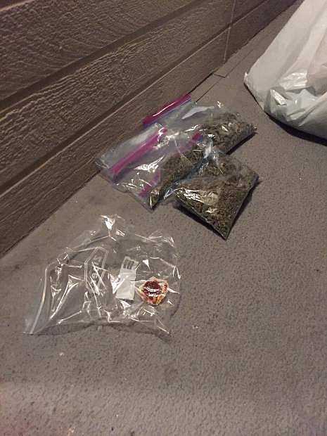 The confiscated marijuana and hash oil from a drug house on Saliman Road. The Carson City Sheriff&#039;s SET team were tipped off to a man growing marijuana inside his residence.