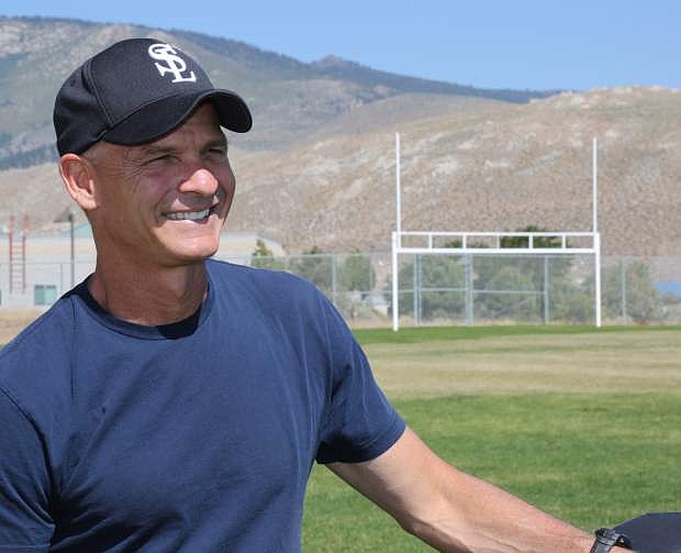 New Sierra Lutheran Head Football Coach Billy McHenry, seen here on the school&#039;s new field Wednesday, is no stranger to Northern Nevada football having coached at Incline, Sparks and Carson High in the past.