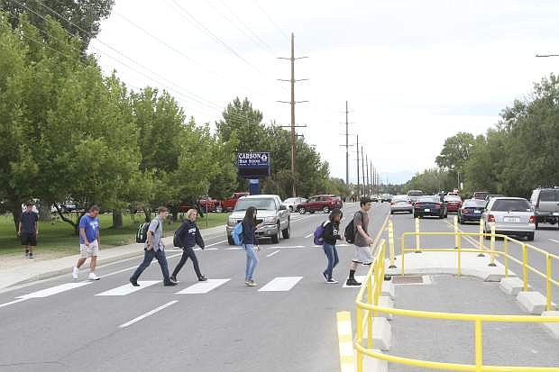 A water main project in front of Carson High School has been delayed for the time being, but could still happen this fall and could negatively impact traffic.
