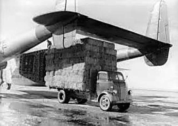 Locals in the Ely area ralled to ensure hay was loaded on planes.