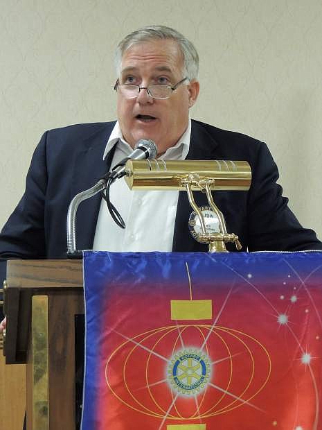 John Shelton, BAC executive director, speaks at Carson City Rotary Club on Tuesday.