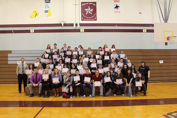 Shown are Dayton High School students who earned all As and Bs for the fall semester.