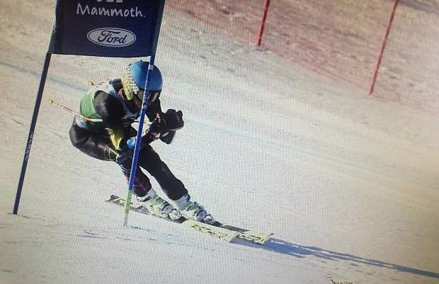 Fallon&#039;s Jordan Beyer, a skier for Squaw Valley, races down the mountain during a Far West Skiing Association event this year. Beyer made the cut for the Junior Olympic team and is competing in Bend, Ore., today.