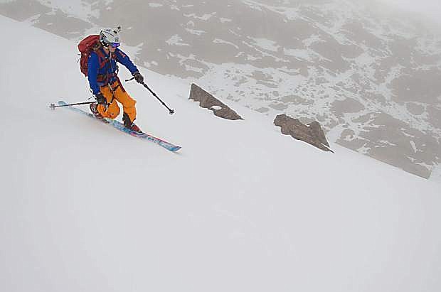 Meghan Kelly skis down Lewis Glacier Nov. 9.