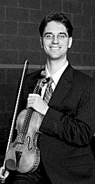 Violinist Gregory Maytan will be featured in a free recital at a home in Jacks Valley on Saturday.