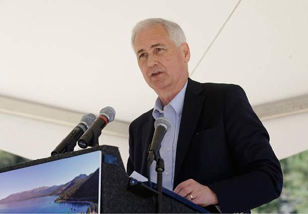 Rep. Tom McClintock, R-Calif., discuss the need for forest management to help reduce the effects of wild fires at the 19th Annual Lake Tahoe Summit at Zephyr Cove, Monday, Aug. 24, 2015, in South Lake Tahoe, Nev. The theme of the the two-day summit  is &quot;Connecting Lake Tahoe&#039;s Environment and Economy throughout Innovation and Transportation.&quot; (AP Photo/Rich Pedroncelli)