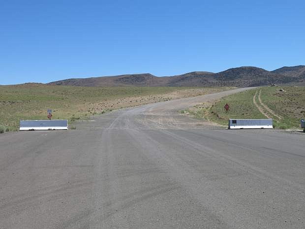 The current end of the road. USA Parkway could connect Lyon and Storey counties to the Tahoe-Reno Industrial Center in the near future.
