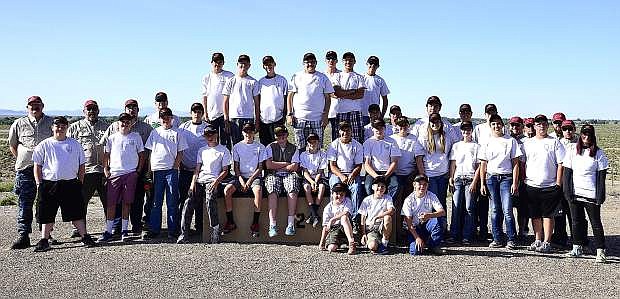 The Lahontan Valley Claybreakers pose for a photo after the state shoot in June.