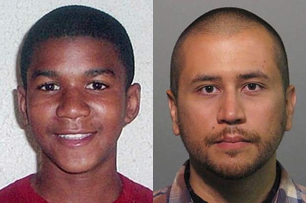 FILE -This combo image made from file photos shows Trayvon Martin, left, and George Zimmerman. When President Barack Obama told the nation on Friday, July 19, 2013, that slain black teenager Trayvon Martin could have been him 35 years ago, many black Americans across the nation nodded their head in silent understanding. (AP Photos, File)