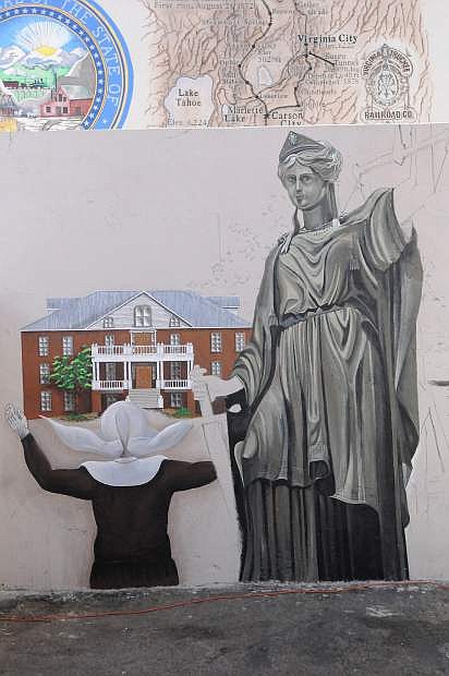 Virginia City unveiled its mural on Friday.