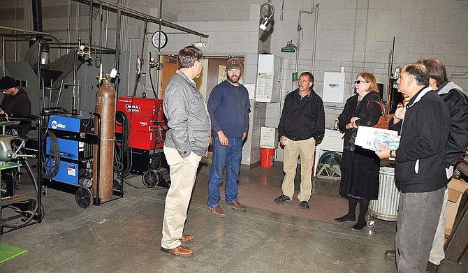 A group of local industry experts spent time touring technical facilities, including the MachineTool Technology Lab, pictured here, last week as part of a Northern Nevada Development Authority meeting on Campus.