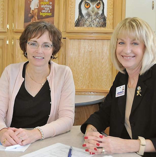 Susan Keema, assistant superintendent for Carson City School District, left, and Valerie Dockery, director of grants and special projects for Carson City School District.