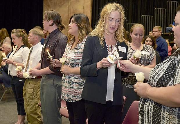 WNC students earned induction into the Phi Theta Kappa national honor society last week during two separate ceremoinies, one in Carson City and the other in Fallon.