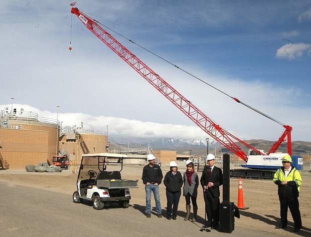 A groundbreaking ceremony was held at the Water Resource Recovery Facility on Monday morning.
