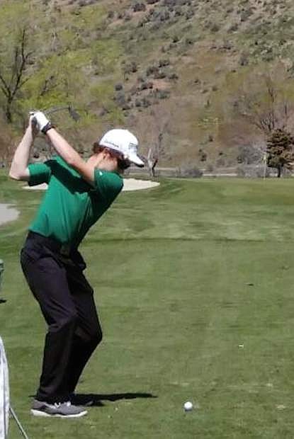 Fallon&#039;s Mike Richards arcs back to drive in the Wave&#039;s tournament at Elko.