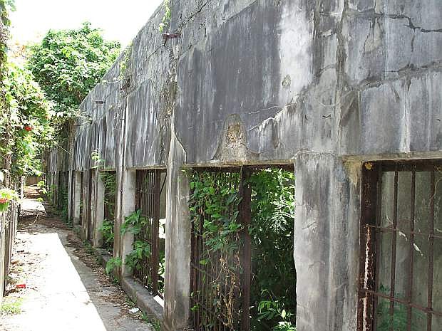 This cellblock in the old Japanese prison on Saipan contains about a dozen cells, one of which may have held Amelia Earhart or Fred Noonan.