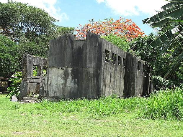 Set in a secluded grove of tangan-tangan trees, the old Japanese prison on Saipan reportedly held missing aviators Amelia Earhart and Fred Noonan who were reportedly captured and executed by the Japanese after their plane landed on a deserted Pacific island on July 2, 1937.