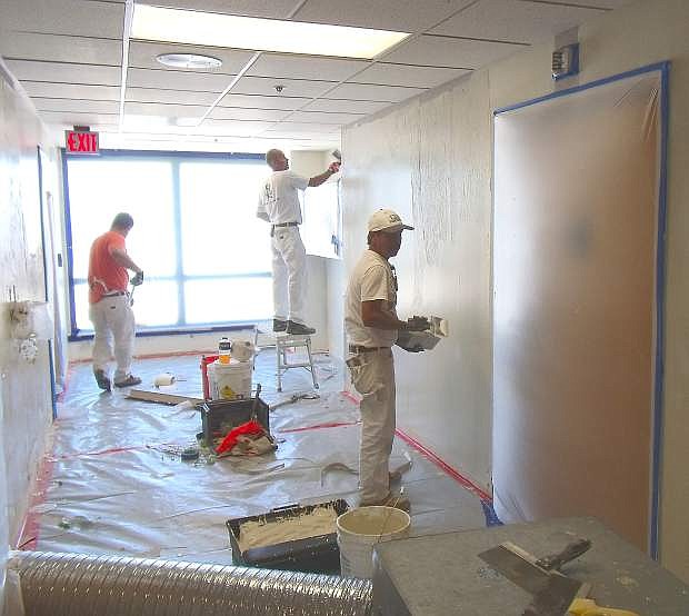 Workmen begin to remodel Banner Churchill Community Hospital&#039;s space to accommodate state-of-the-art equipment.
