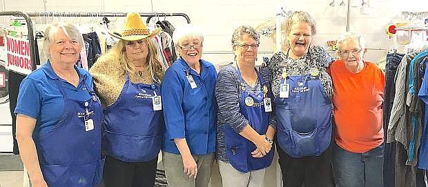 Volunteers at the Banner Churchill Community Hospital Auxiliary thrift store are, from left, Linda Miller, Janet Henry, Judy Price, Sue Catlin, Becky Hadley and Judy Babb.