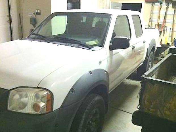 A white Nissan Frontier truck with Arizona plates was found in the garage of a Leo Bingo Court house in New Washoe City south of Reno.