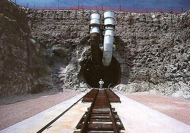 This is the south entrance to a tunnel at Yucca Mountain. Gary Duarte, director of U.S. Nuclear Energy Foundation, recently  told Churchill County Commissioners Yucca Mountain still have many benefits for its use.