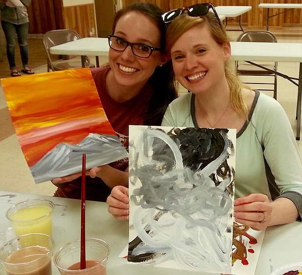 The Art Center partners with different organizations to offer creative outlets such as this paint night last summer at Churchill County Parks &amp; Recreation.