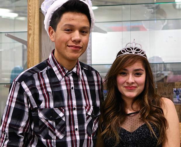 Seniors Javier Coronado and Genesis Franco are crowned winter homecoming King and Queen Friday night at Dayton High School.