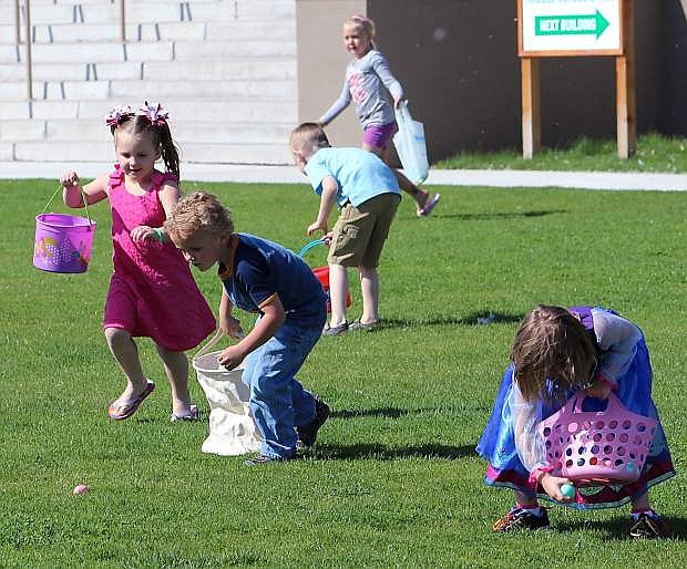 Easter egg hunts are offered Saturday and Sunday in Fallon.