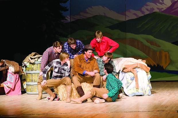 &quot;Seven Brides for Seven Brothers&quot;concludes this weekend. Fromleft are Timothy Shurtliff, Joseph Sorensen, Thomas Robertson (back row)
