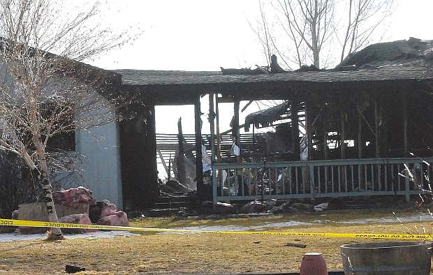 Firefighters from Fallon Churchill Fire Department responded to a blaze on Potpurri Lane shortly after midnight on Saturday that destroyed the home.