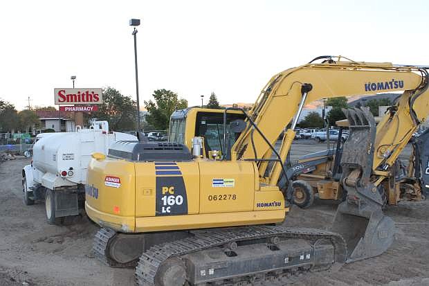 A new gas station is under construction at the Smith&#039;s grocery store on William St. in Carson City.