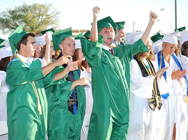 Graduation rates improved in Nevada last year, but Churchill County came in at 72 percent, down from almost 78 percent in 2011-2012.
