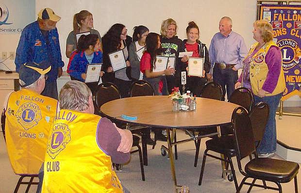 The FallonLions Club recentlyhad a presentation fromn teh STOP program, which talks to middle school students about the dangers of smoking, using drugs and drinking alcohol.