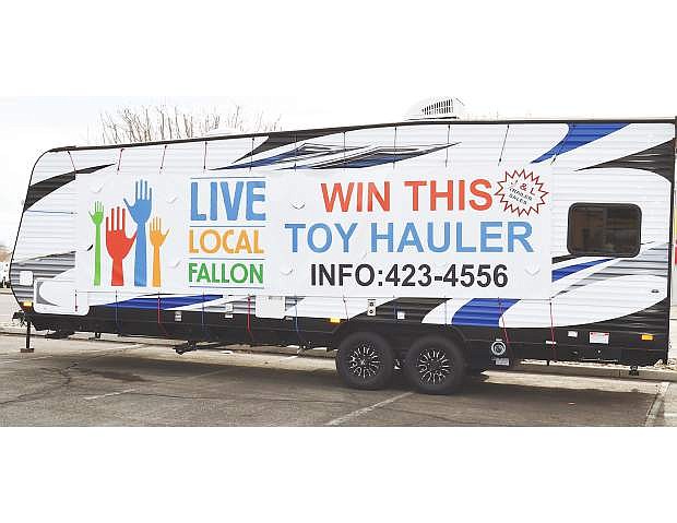 The grand-prize drawing in Live Local Fallon will be conducted on Saturday for a 25-foot, fully loaded T250-SLC Sandstorm Toy Hauler.
