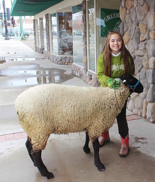 Keira Weisenberg of the Fallon 4-H program participated in a recent fundraiser in downtown Fallon.