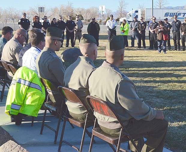 Marines, first responders and the Hawthorne community commemorated the one-year anniversary when seven Marines were killed in a mortar accident.