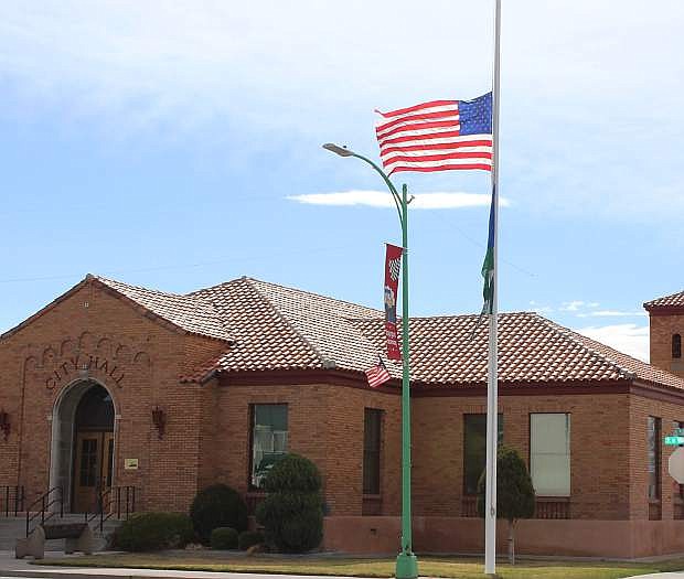 Gov. Brian Sandoval ordered flags at half-mast in remembrance of the military pilot who died on Saturday in an F/A-18c crash.