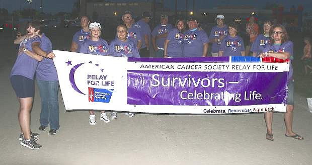 Cancer survivors begin Relay of Life&#039;s first lap in 2015.