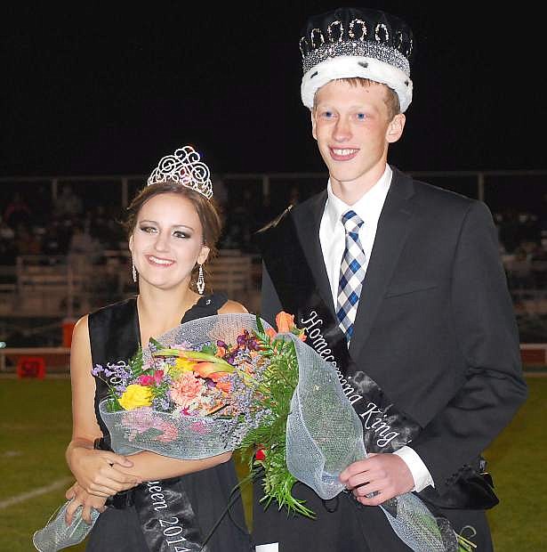 This year&#039;s Churchill County High School Homecoming queen and king are Allyson Hernandez and Jeff Evett. They were crowned Friday night duringhalftimne of the Fallon-Dayton football game .More photos on page 13.