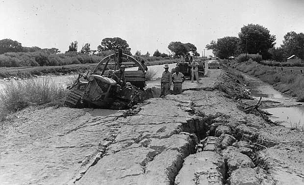 Both roads and canals saw some degree of displacement during 1954 when four earthquakes rattled the region.