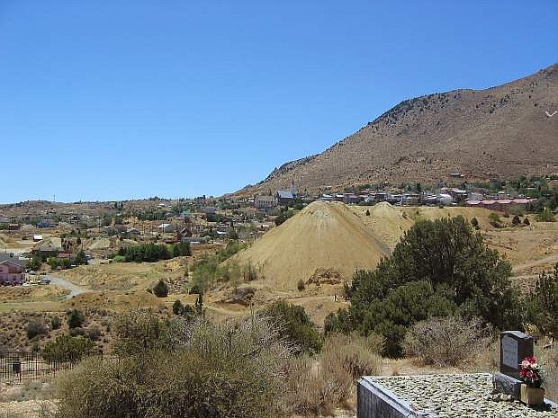 View of Virginia City from the Silver Terrace cemeteries, located north of the historic mining community.