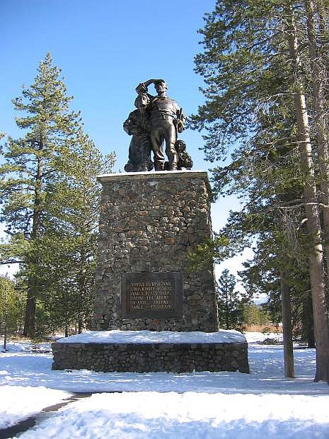 The towering Pioneer Monument at Donner Memorial State Park near Truckee honors those who braved the California Trail during the mid-19th century.