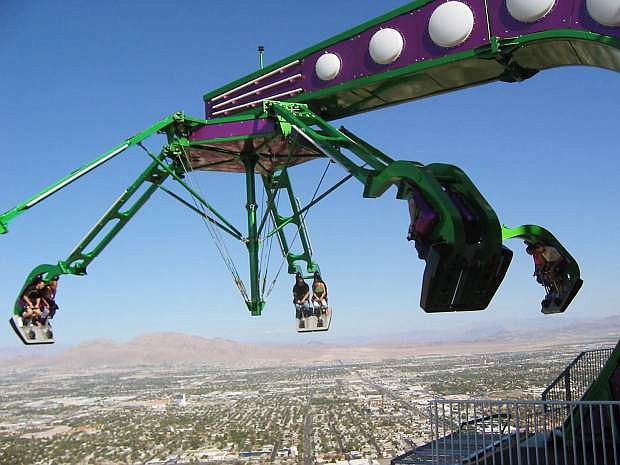 Three amusements on the stratosphere tower pod.