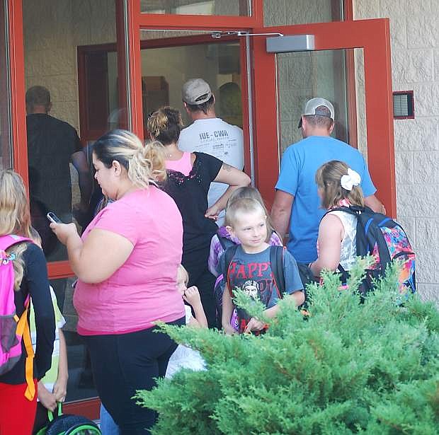 Summer remodeling established single-entry entrances at several Churchill County School District faciliteis including Lahontan Elementary School.